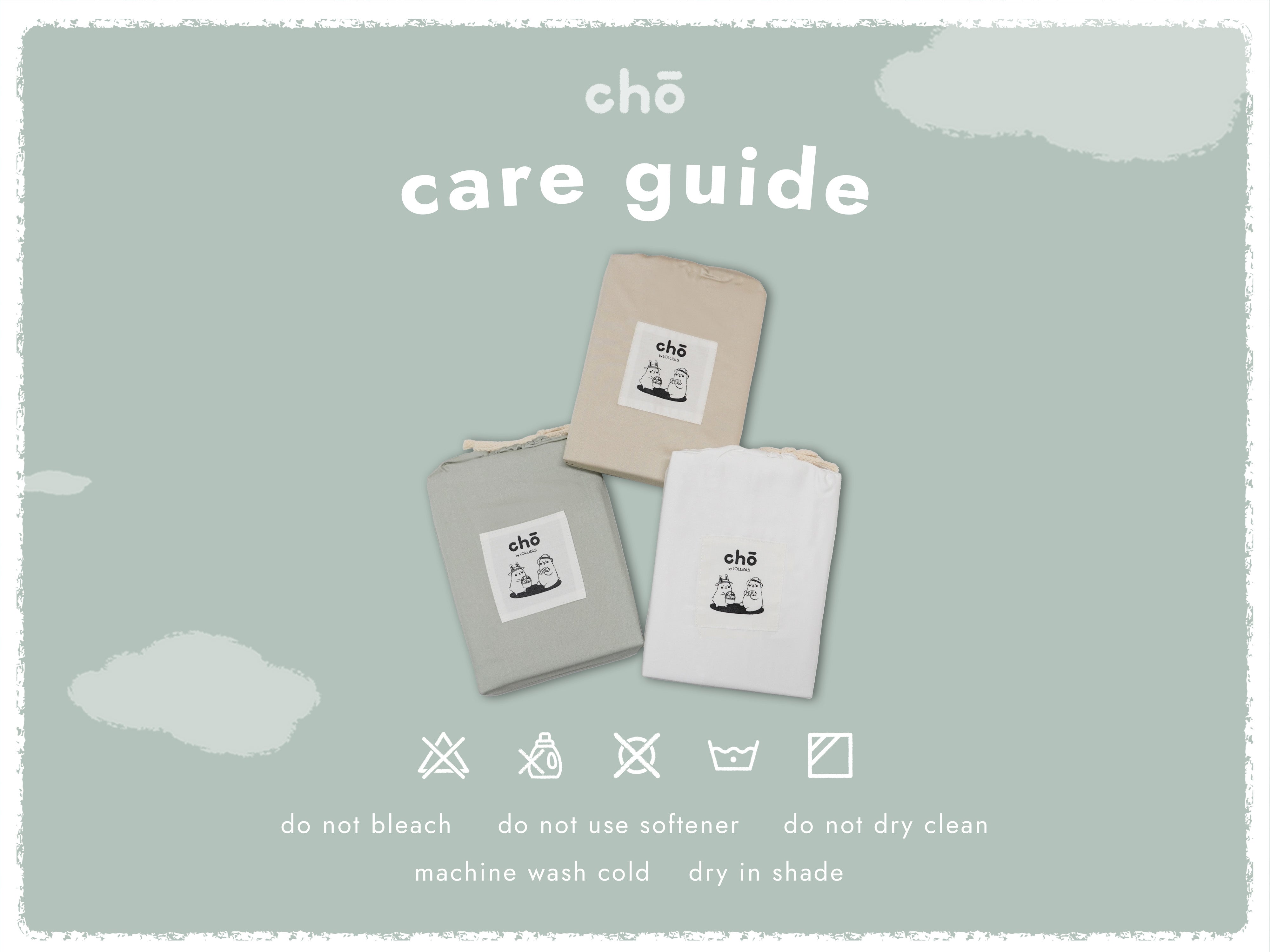 Cho Crib and cot sheet care guide